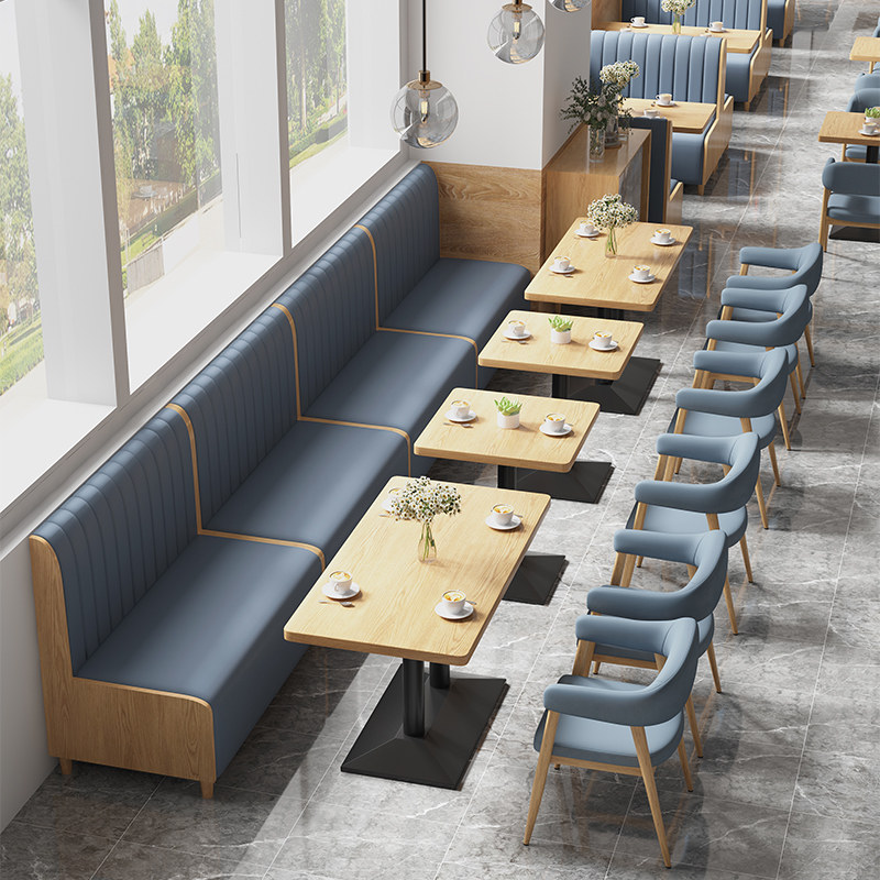 Restaurant hot pot shop cafeteria restaurant wall-stacked sofa milk tea shop dessert hamburger snack shop combination