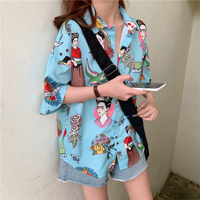 Chic mùa hè áo mới nữ sinh viên thiết kế đám đông nhỏ mất retro ngắn tay top bãi biển sunshirt thủy triều