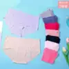 3-pack sexy girl incognito underwear women's solid color one-piece ice silk low waist women's briefs