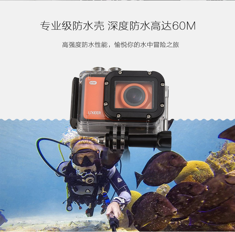 Camera thể thao Kai Le Camera chống nước HW Lặn HD ngoài trời Mini Home Sports dv Camera kỹ thuật số máy quay phim gopro
