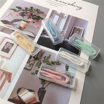 Contact lens tool clip tweezers beauty pupil bevel wearing stick portable one-piece silicone suction stick suction cup storage box