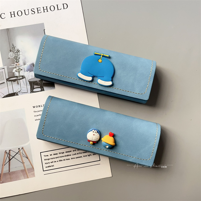 2025 New Creative Student Myopia Sunglasses Doraemon Cartoon Glasses Case Anti-Pressure Frame Storage Box Portable