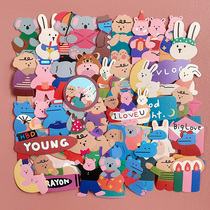 ins bear suitcase sticker laptop phone case hand account water cup ipad decorative sticker waterproof