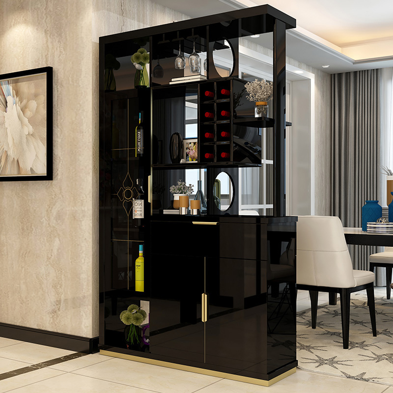 Entry porch double-sided wine cabinet living room partition cabinet modern room cabinet light luxury screen porch decoration shoe cabinet integrated