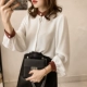 2018 mùa thu mới áo dài tay XL áo voan nữ chất béo mm lỏng thời trang đáy áo thủy triều mẫu áo sơ mi đẹp