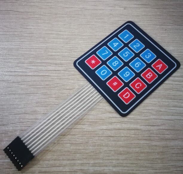 4X4 key module thin film switch 4 * 4 matrix button single chip external connection control keyboard extended keyboard-Taobao