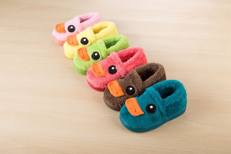 Chaussons enfants en suède pour hiver - semelle caoutchouc - Ref 1006128 Image 6