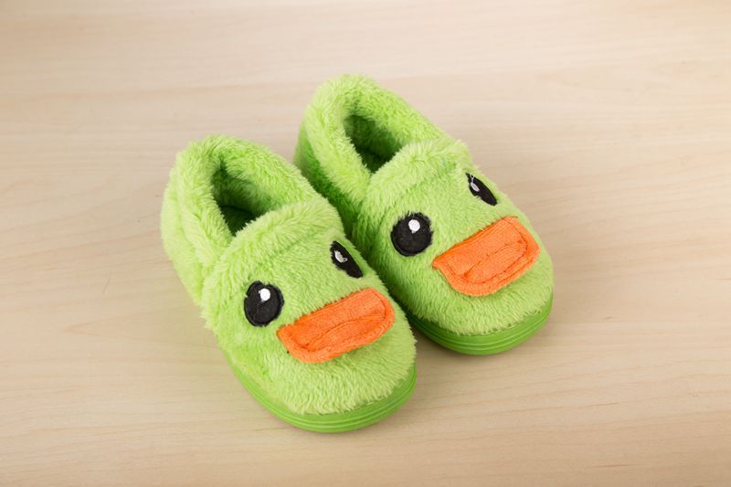Chaussons enfants en suède pour hiver - semelle caoutchouc - Ref 1006128 Image 14