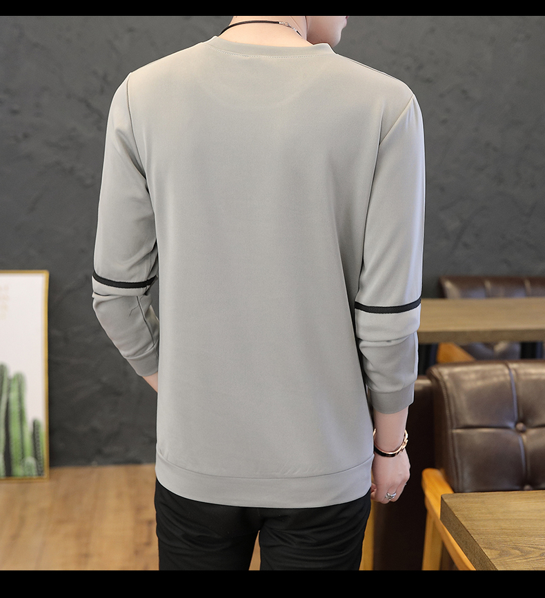 Áo thun nam dài tay mùa đông Hàn Quốc mùa thu và mùa thu áo sơ mi đáy ấm áp cộng với áo len nhung dày quần áo mùa thu nam áo thun trắng nam