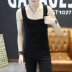Liền mạch và vô biên nam chất rắn cotton Slim vest skinny thể thao thể thao chạm đáy mồ hôi vest nam công việc ba lỗ Lót