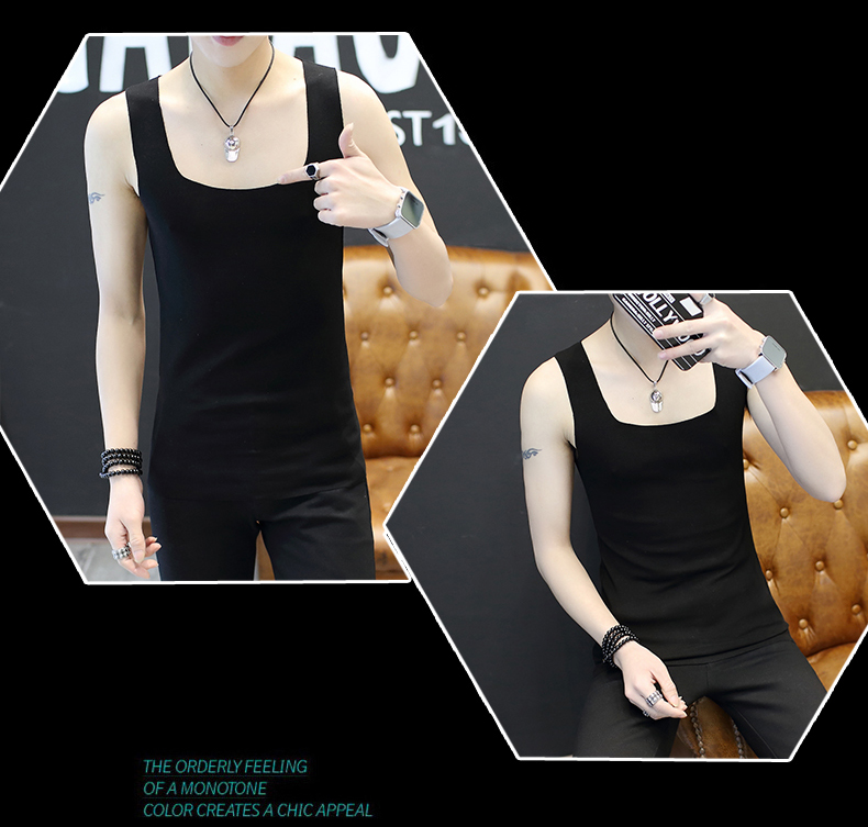 Liền mạch và vô biên nam chất rắn cotton Slim vest skinny thể thao thể thao chạm đáy mồ hôi vest nam công việc áo lót thể thao