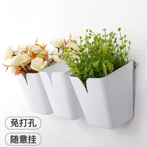 Household small bucket kitchen rack small cart hanging basket plastic storage box suitable for living room storage tools