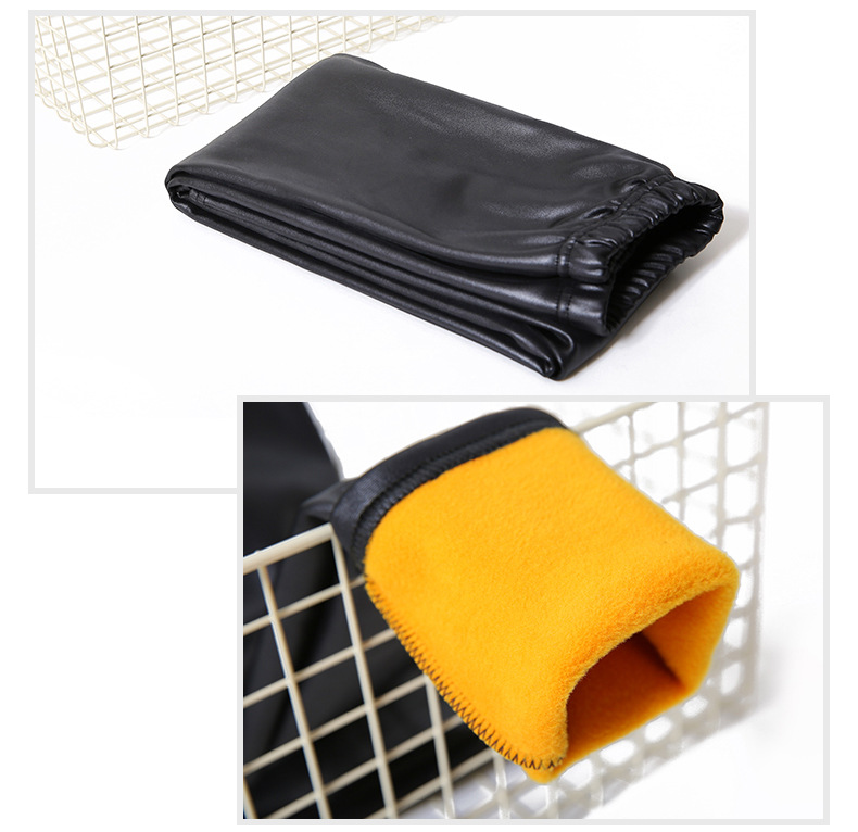 Quần legging mùa thu và mùa đông quần bó sát giả da màu đen cộng với nhung dày mùa đông quần nữ mặc mỏng quần jean nữ cao cấp