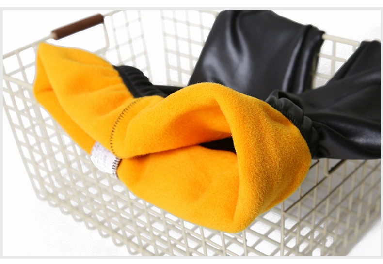Quần legging mùa thu và mùa đông quần bó sát giả da màu đen cộng với nhung dày mùa đông quần nữ mặc mỏng