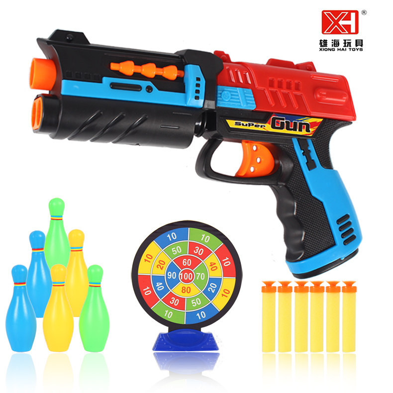 [USD 9.23] Kids Toy Gun Soft Bullet Gun Firing Sponge Baby Suction Cup