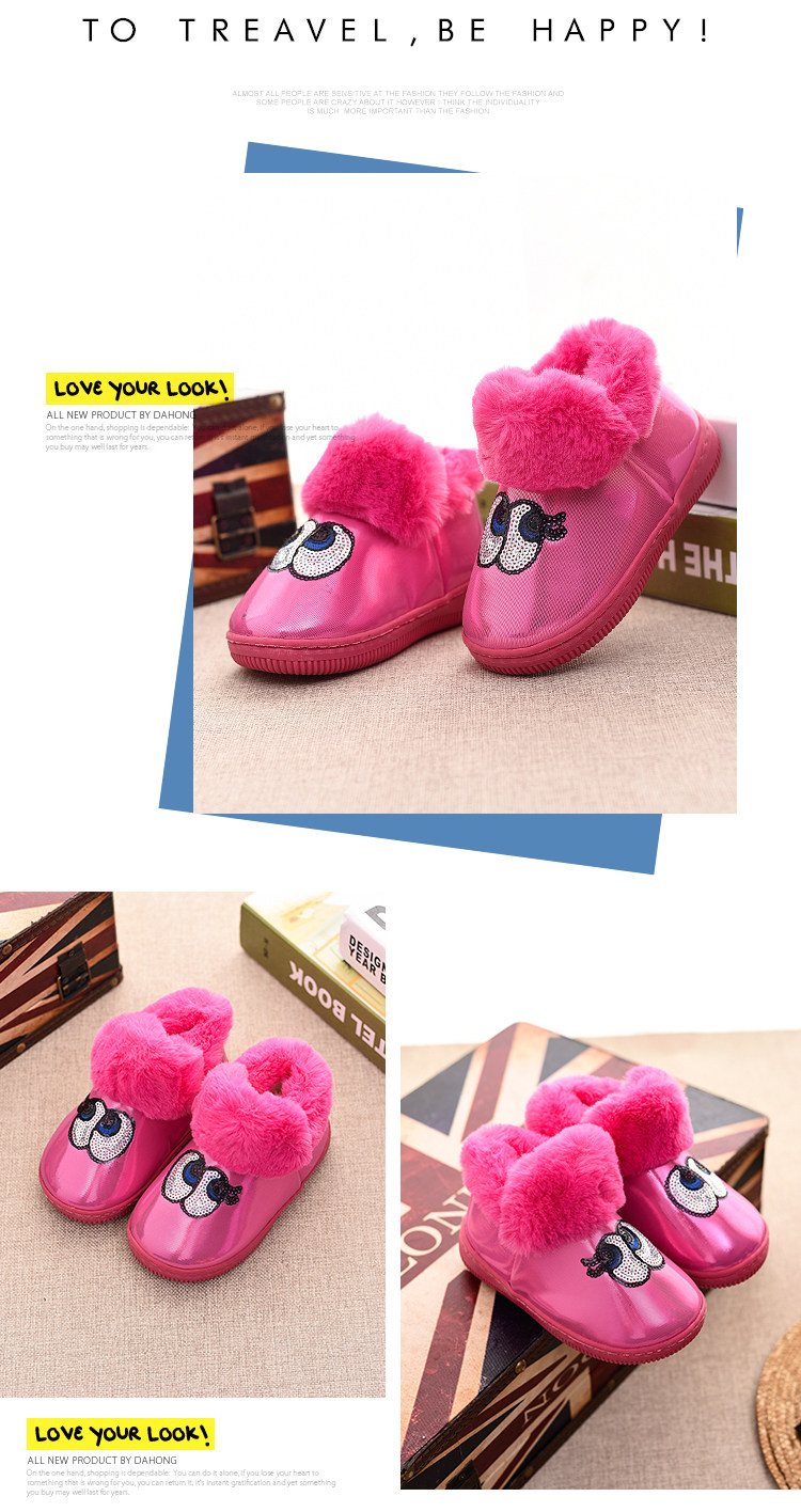 Chaussons enfants en autre pour hiver - semelle caoutchouc antidérapant - Ref 1004798 Image 14