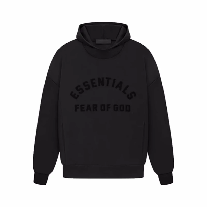 (Новый товар на складе) FOG ESSENTIALS 8TH Черная куртка-худи с капюшоном с несколькими нитями и флисовым подкладом