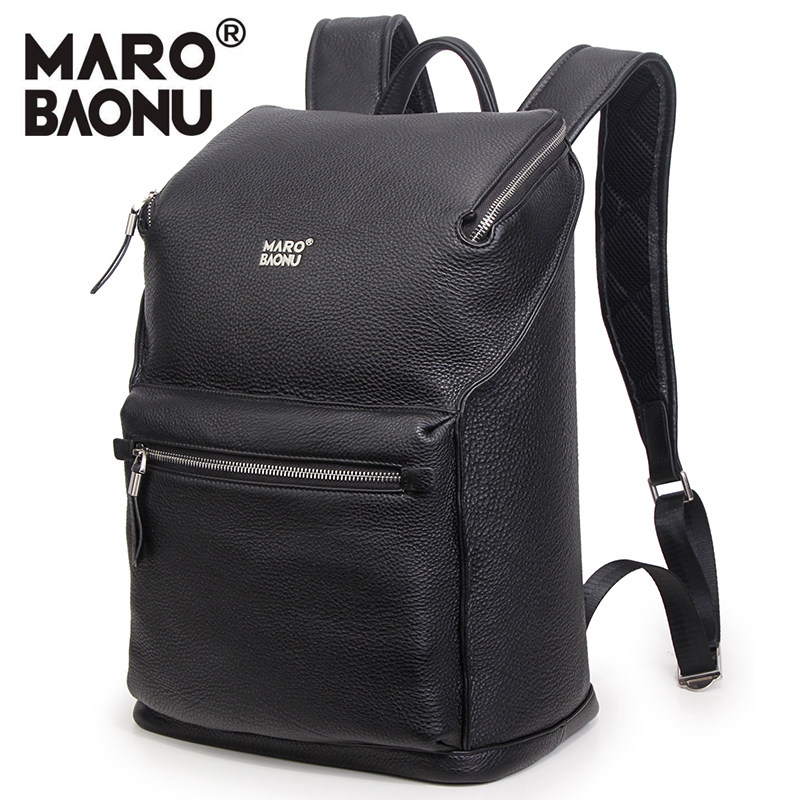 Wanbao slave backpack men's fashion trend backpack genuine leather backpack men's travel bag men's Korean version large capacity