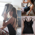 Đen lớn mã sling đồ lót hộp đêm sexy thấp ngực backless chéo vành đai bên trong vẻ đẹp lại chạm đáy áo hàng đầu 