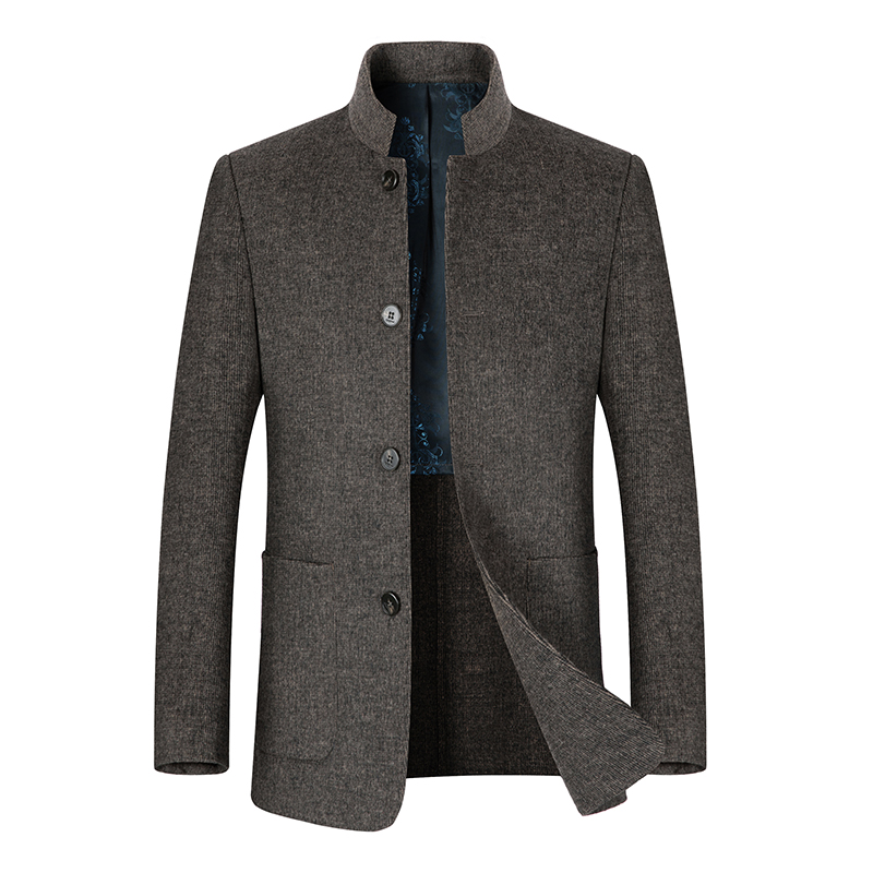Two-sided, big coat men's short business casual standout wool Son Jacket Daddy Dress Zero Cashmere Men's Clothing Jacket