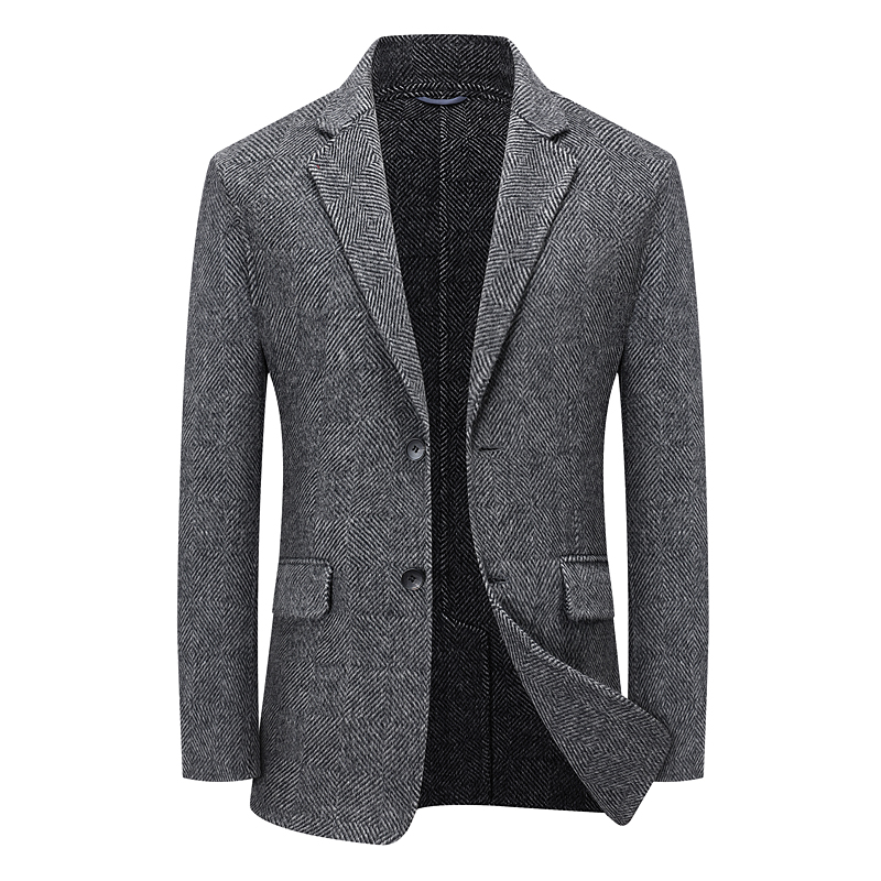 Two-sided, big coat man short Korean version casual wool, and a little suit business with zero cashmere west suit jacket