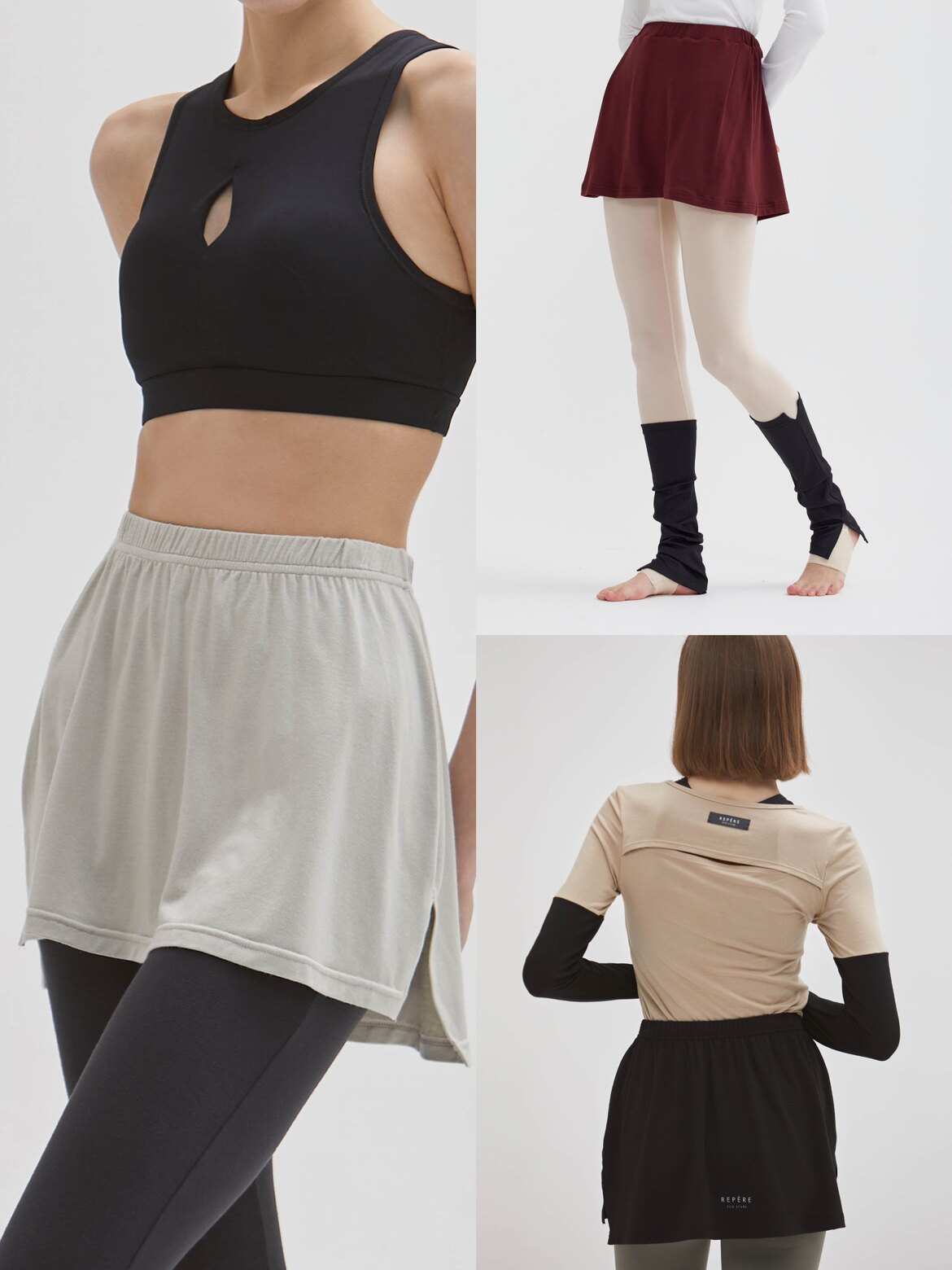 Spot multi-color Korean Repere x Ballerina yoga cover skirt ballet skirt figure skating