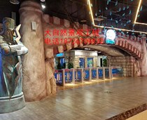 Castle Gate Cement Simulation Figure Doors Custom Outdoor Patio Landscape Ancient Building Cool Pavilion Long Gallery Embalming Wood