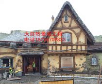 Customized cement simulation plastic fake mountain garden fake cement imitation folk accommodation tourist scenic spot large fake mountain emulation gate