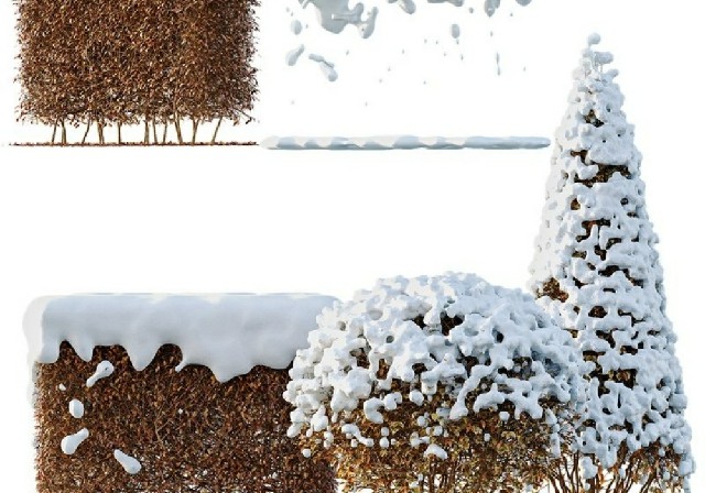 【3D模型】雪景绿植 3D 模型-PoseAe