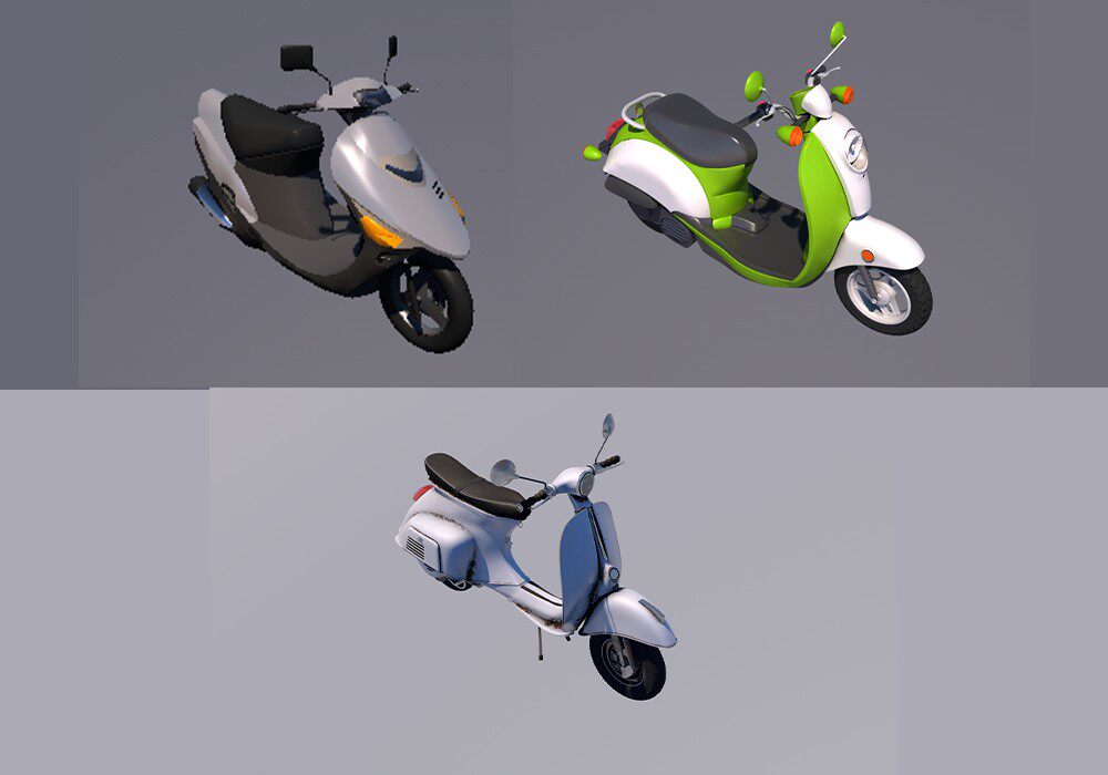 【3D模型】3款摩托车C4D模型-PoseAe