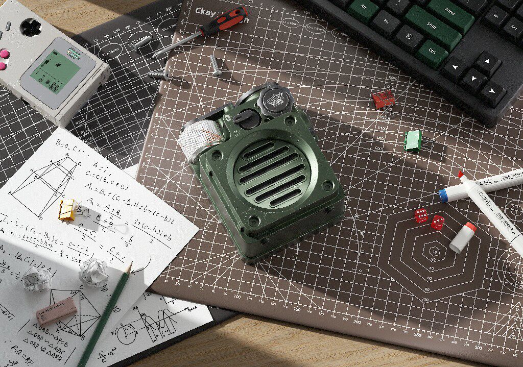 【3D模型】复古猫王音响场景OC渲染工程-PoseAe