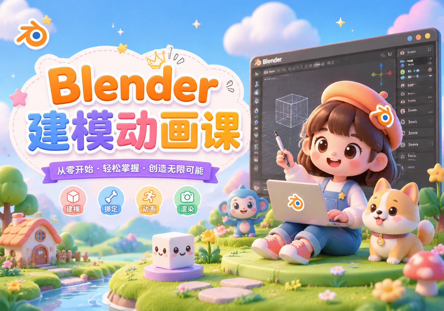 【Blender教程】Blender零基础建模动画课-PoseAe