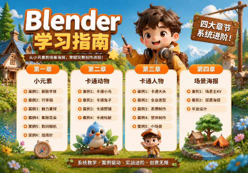 图片[1]-【Blender教程】Blender商业全流程课程-PoseAe视频创意库