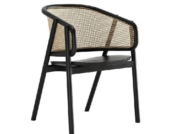 【3D模型】黑框藤编休闲椅 3D 模型-PoseAe