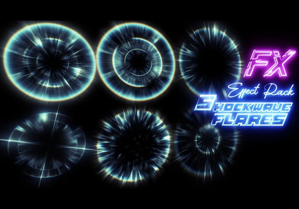 【特效素材】6款光晕科技感冲击波带alpha通道-PoseAe