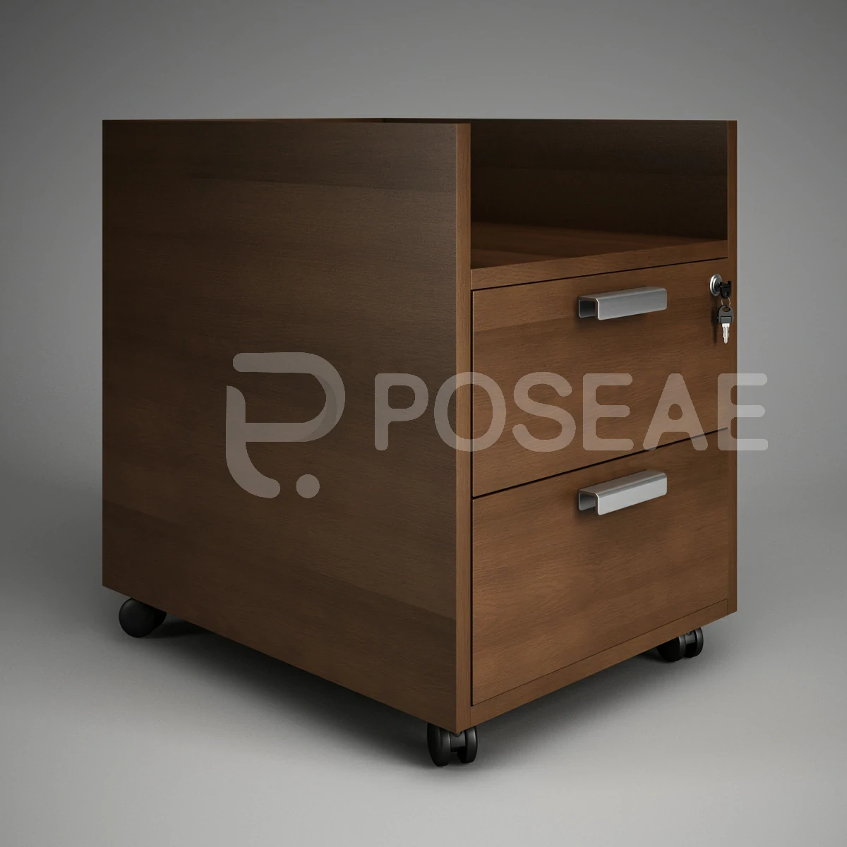 【3D模型】移动文件柜 3D 模型-PoseAe