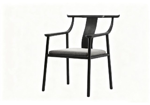 【3D模型】新中式黑木灰椅 3D 模型-PoseAe