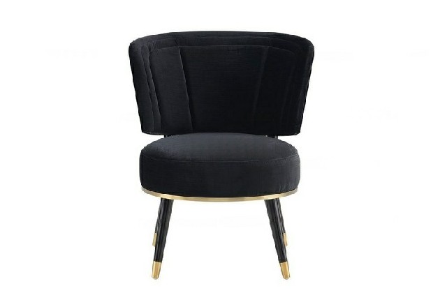 【3D模型】黑绒金脚休闲椅 3D 模型-PoseAe