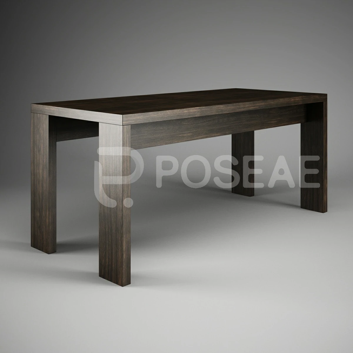 【3D模型】极简风长方形会议桌-PoseAe