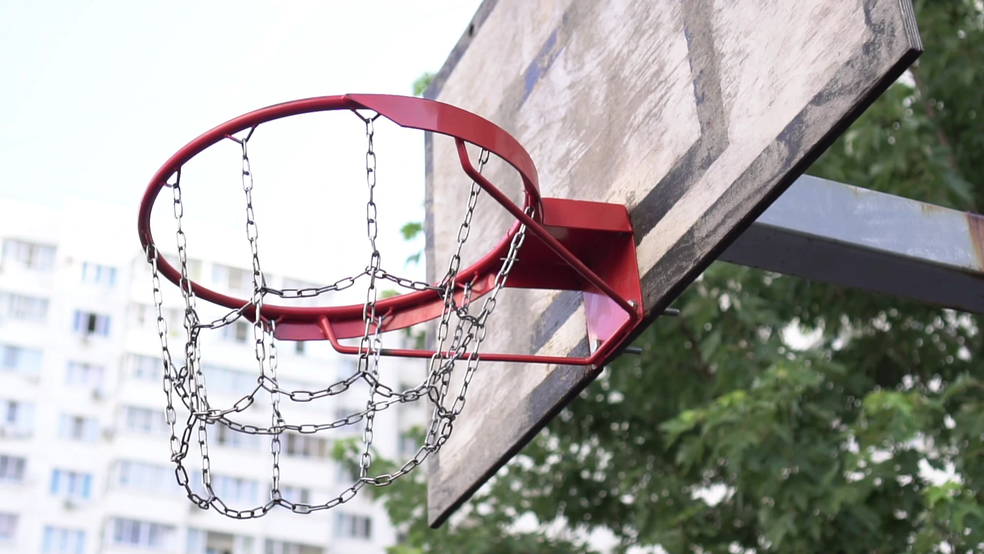 【实拍视频】投篮篮筐特写视频素材-PoseAe