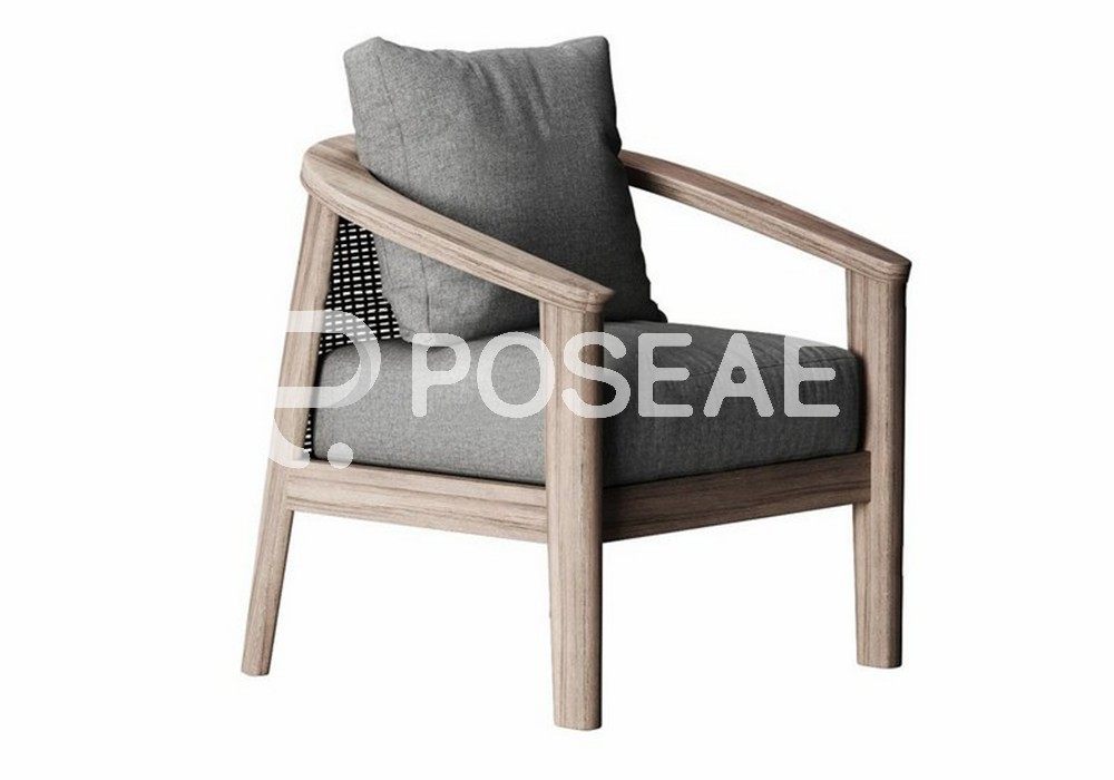 图片[1]-【3D模型】浅木灰布休闲椅 3D 模型-PoseAe视频创意库