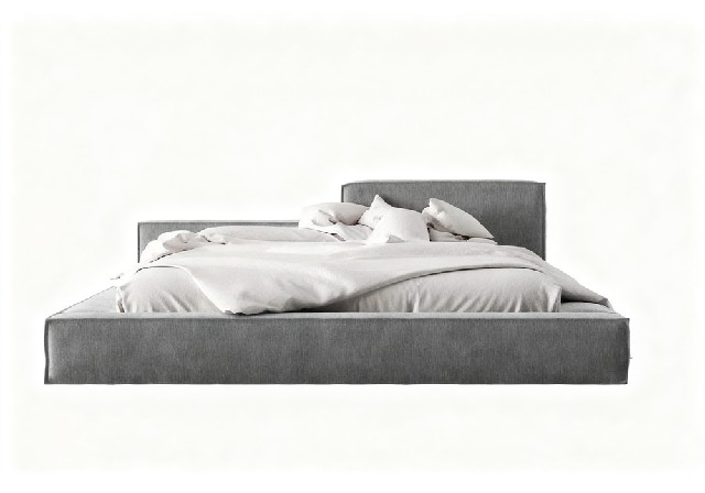 【3D模型】灰系软包矮床 3D 模型-PoseAe