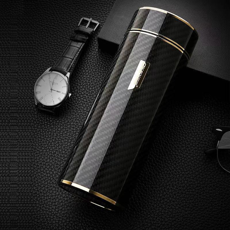 Carbon fiber 316 stainless steel insulation cup custom engraving business high - grade gift cup cup cup to print