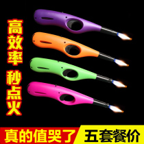 Open flame igniter Electronic fire gas stove Natural gas kitchen household candle short mouth short ignition gun grab stick