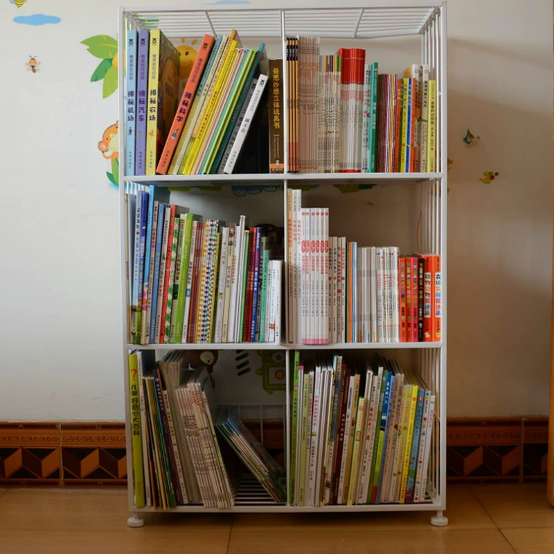Tie Xiu Cai trẻ em kệ sách hình ảnh trẻ em giá sách cuốn sách đơn giản báo học sinh mẫu giáo tủ sách trưng bày tủ - Kệ kệ sách treo tường đẹp