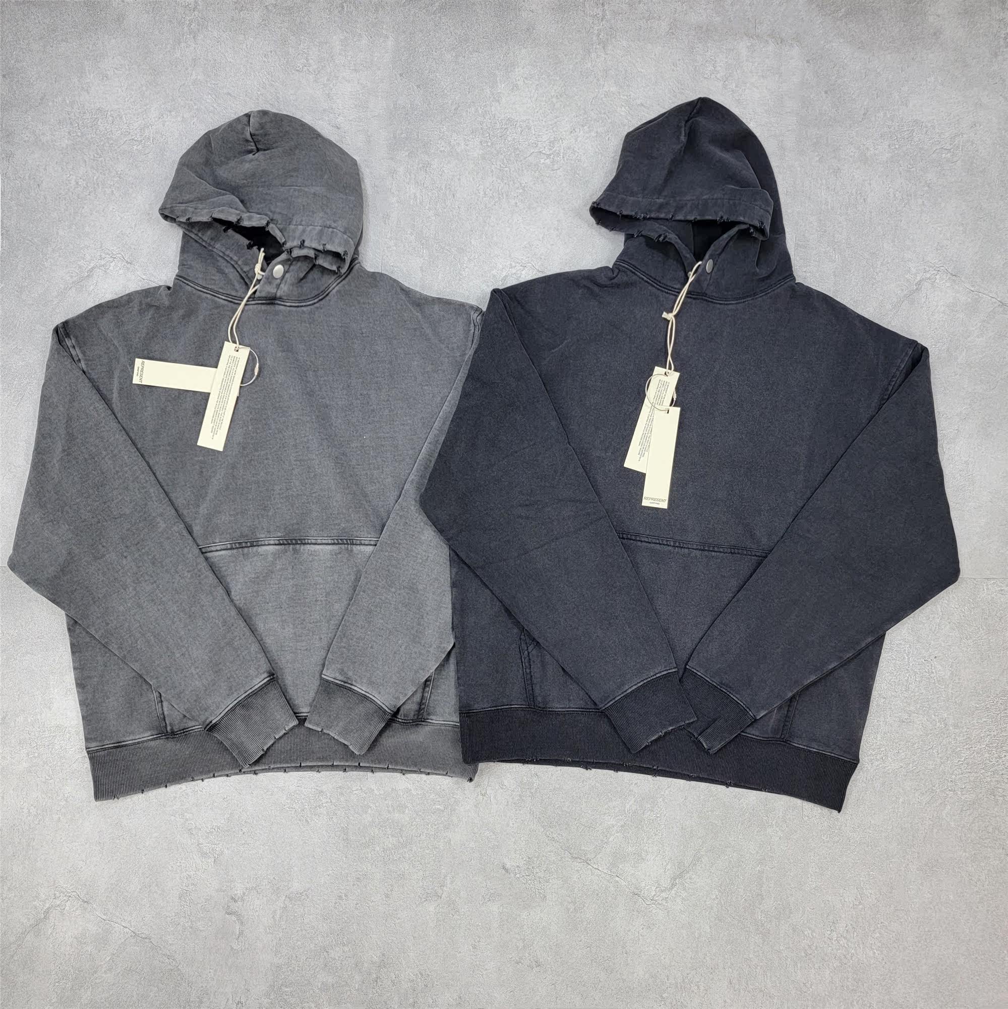 BEST FOG Represent washed up for old vandalism Lianhood Sports shirt loose High Street hat-shirt autumn and winter