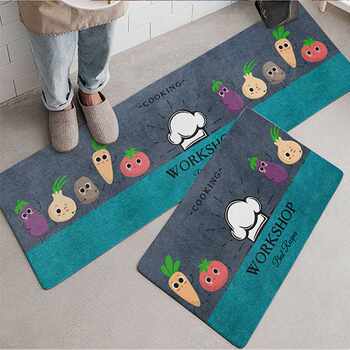 Kitchen mats, floor mats, water-absorbent, non-slip, oil-proof household door mats, carpets, bathroom room door mats, foot mats