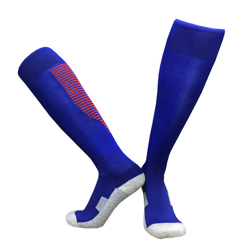 Children's football socks long tube towel bottom lint-free collar brand over the knee non-slip boys and girls football stockings