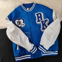 BK Skull skull Loving Bones Flocking Solid Clouds Vintage American Baseball Uniform Womens Spring Autumn Mens Jacket Jacket 1