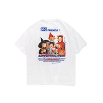 fake friends long nose fake friend printed pure cotton t-shirt woman loose summer short sleeve 2021 net red tides 1